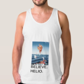 believe. helio. tank top.